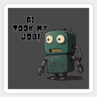 AI Took My Job! (They took my job! meme) Sticker